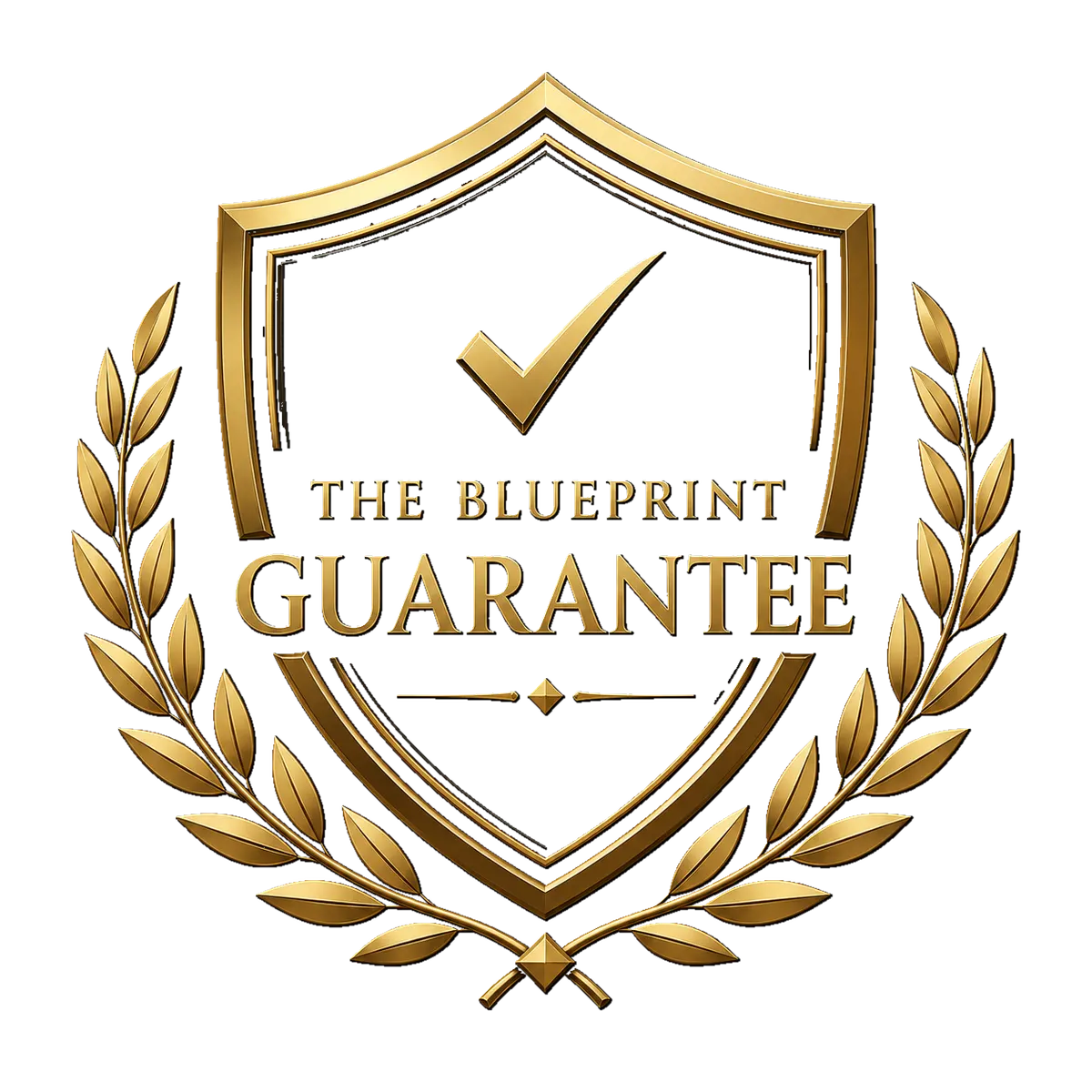 Blueprint Guarantee shield emblem.