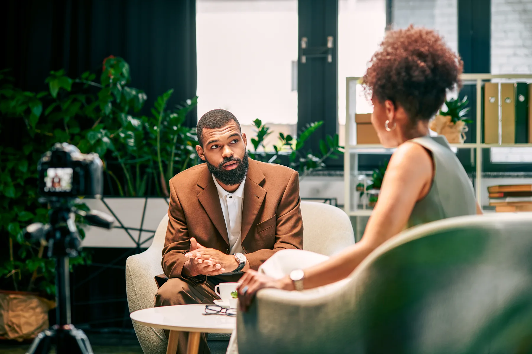 Business owner in a consultation conversation.